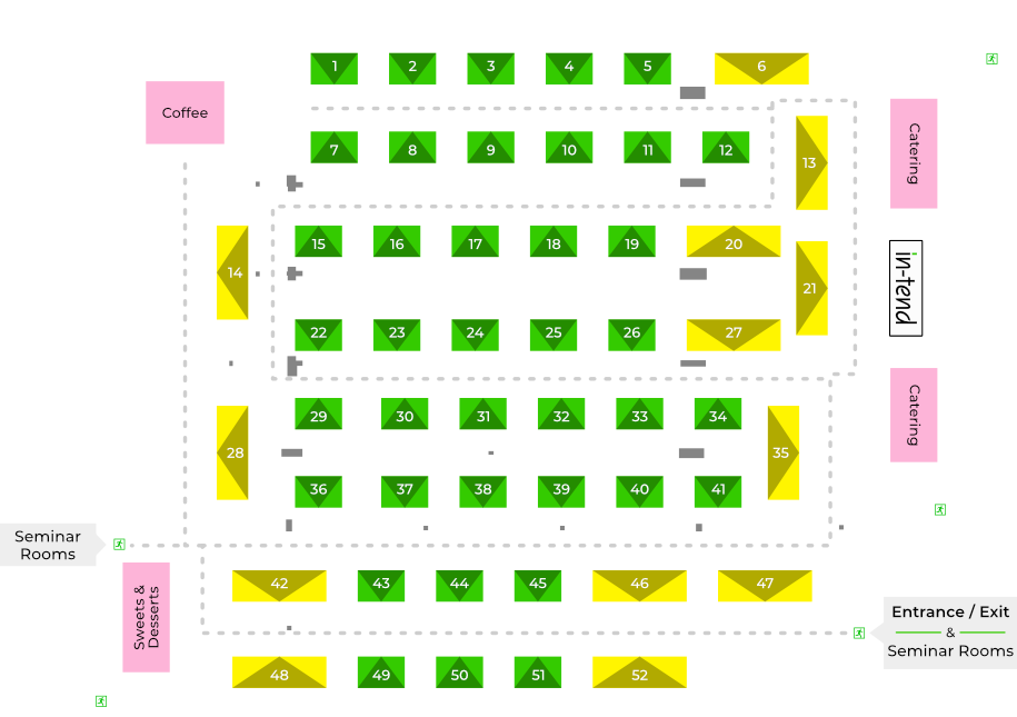 Floorplan and stand layout for the conference