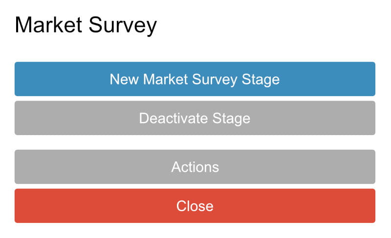 New survey popup screen shot